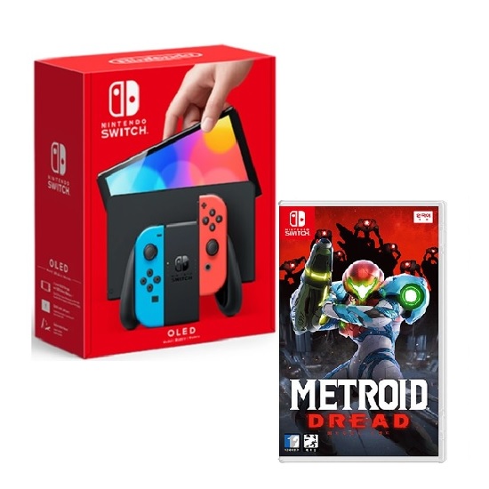 Nintendo 닌텐도 스위치 OLED 1인용 게임 패키지 (메트로이드 드레드)
