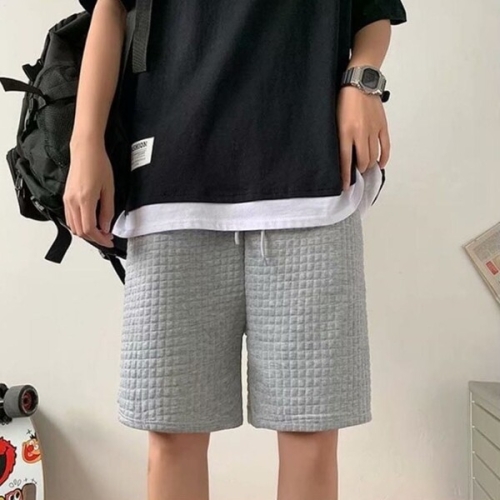 와플반바지 엠보반바지 여름 밴딩 숏팬츠 심플 WEC8622