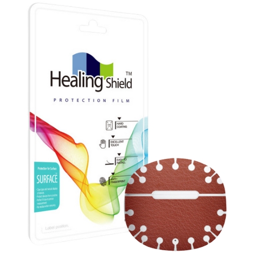 폰트리 힐링쉴드 QCY AilyPods T20 외부보호필름 (레더브라운, 2세트)_이미지