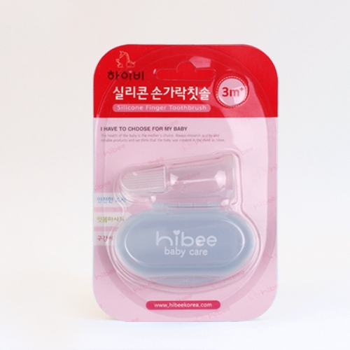 유아용 실리콘 손가락칫솔1P 케이스