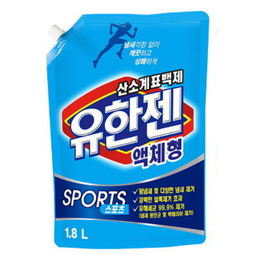 유한양행 유한젠 스포츠 산소계표백제 리필 1.8L (5개)