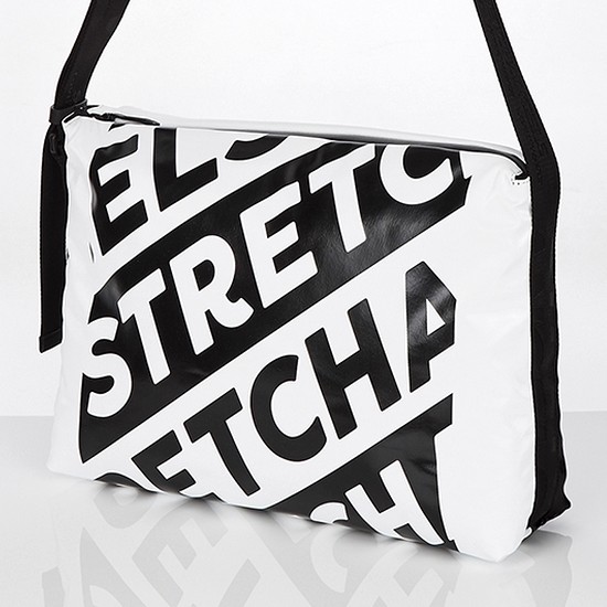 스트레치엔젤스 Diagonal logo soft gym-bag (White)_이미지