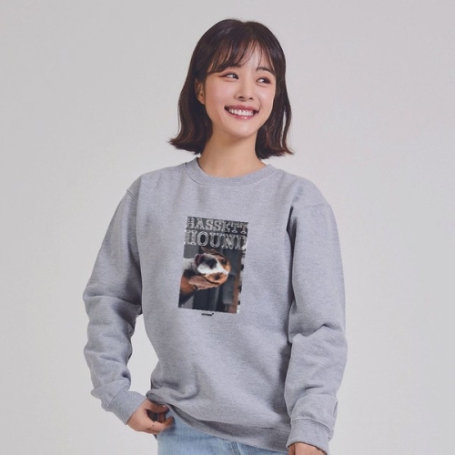 오너클랜 키밍 바셋 하운드 해피 강아지 여름반팔티 편한반팔티 5896556