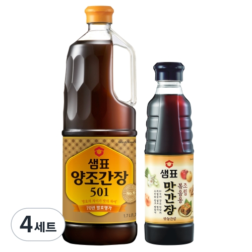 샘표식품 샘표 양조간장 501 1.7L + 맛간장 500ml (4개)