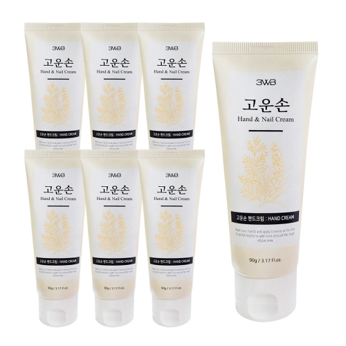웰빙헬스팜 3WB 고운손 핸드크림 90ml (7개)