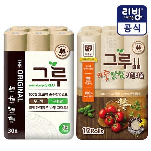 그루 더 오리지널 30m (30롤) + 이중안심 키친타월 120매 (12입) 세트이미지입니다. 누르면 해당 게시물로 새창이동합니다.