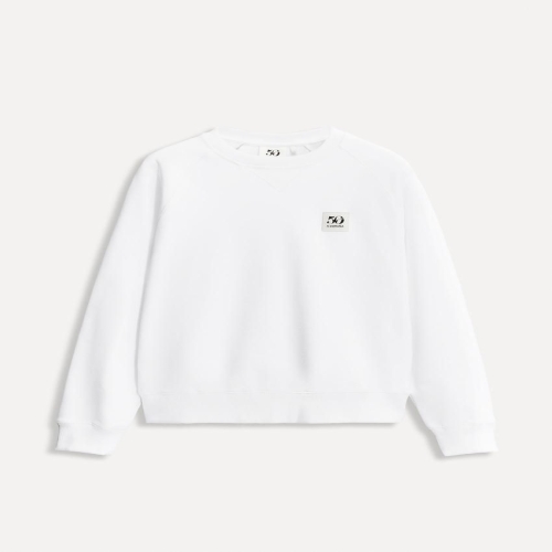 자라 50TH ANNIVERSARY 패치 크루넥 스웨트셔츠 화이트 183087_이미지