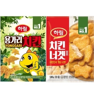 용가리 치킨1kg+치킨너겟1kg 간식 용가리+오리지날 국내산 너겟