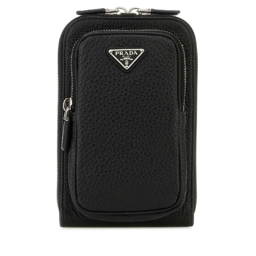 프라다 X45 2ZH1952BBE F0002 Black leather phone case