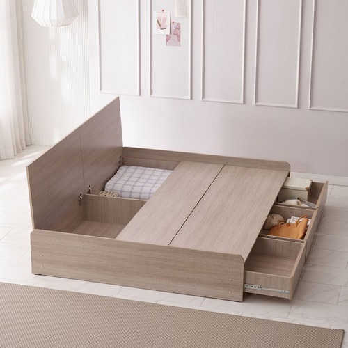 하포스침대 리노 무헤드 3단 멀티 통서랍 침대 SS (쟈가드파워본넬)_이미지