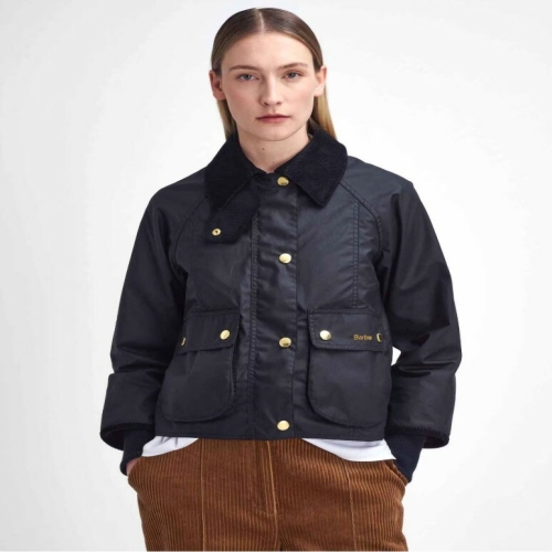 바버 URJU5F320 BK 여성 블랙 Cropped Beadnell 크롭 비드넬 왁스 자켓