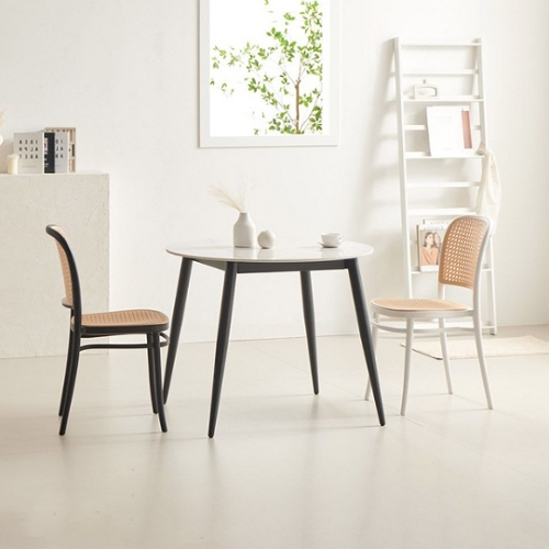 엘쉬 원형 포세린 통세라믹 식탁 900