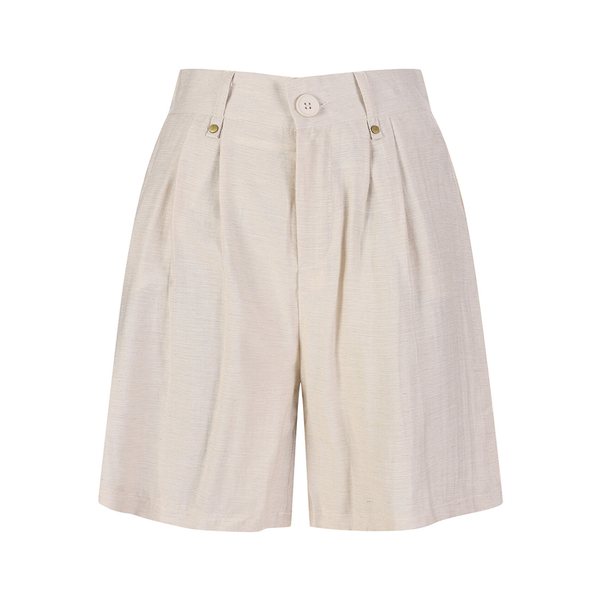 반에이크 핀턱 와이드 린넨반바지_VB46SLUG06A