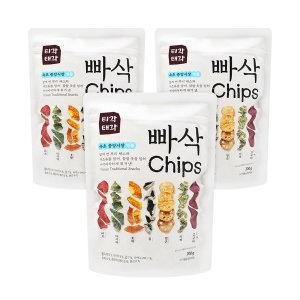 빠삭칩 200gx3봉 자연의신선함을담은 부각믹스 바삭고소영양간식 김부각 호박칩 연근칩 사무실간