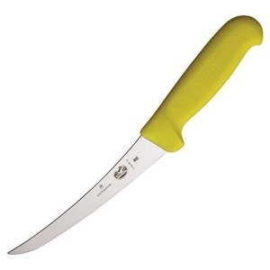 곡선 보닝 정육 고기 생선 손질 발골 칼 정육점 나이프 15cm Yellow