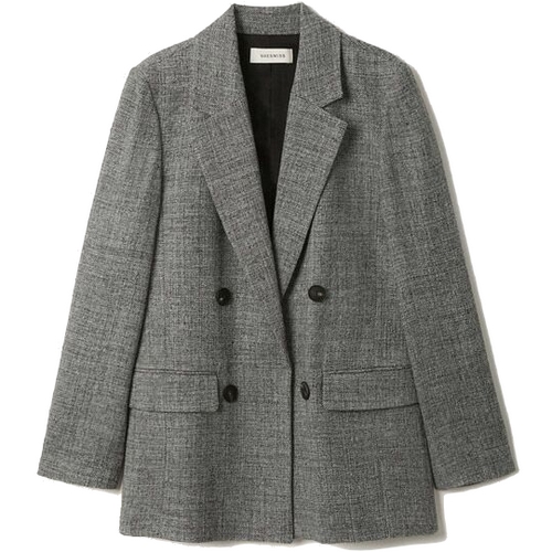 쉬즈미스 잔조직 더블 브레스트 재킷 SWWJKL11020_이미지