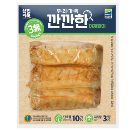 삼진어묵 우리가족 깐깐한 야채말이어묵 120g (2개)_이미지