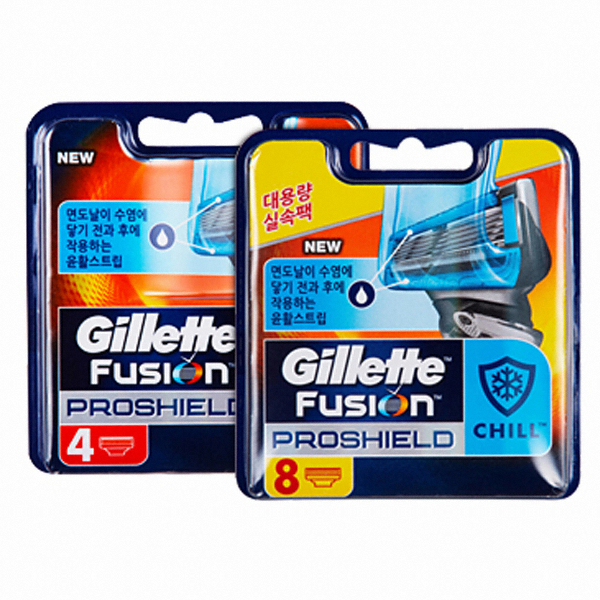 질레트 퓨전 프로쉴드 칠 면도날 (12개)_이미지