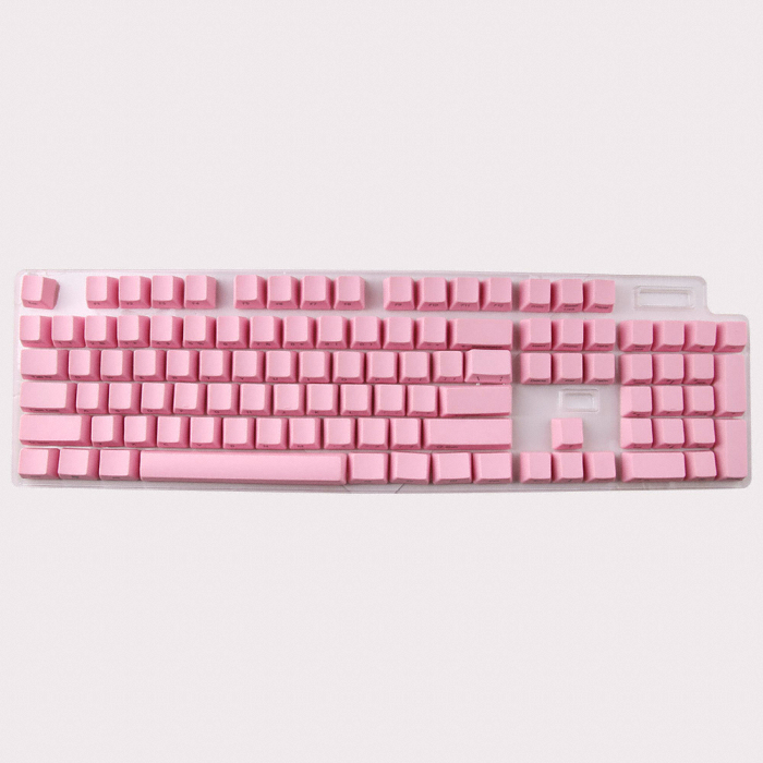 PBT 104키 남자 칼라 핑크 키캡
