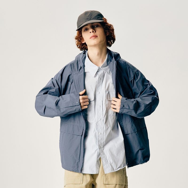 �����ǿ����� Ʈ���� TRAVEL er Hooded Jacket Dusty Blue 3169727 417149