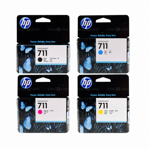 HP 정품 711 (CZ129A, CZ130A, CZ131A, CZ132A) 4색 세트_이미지