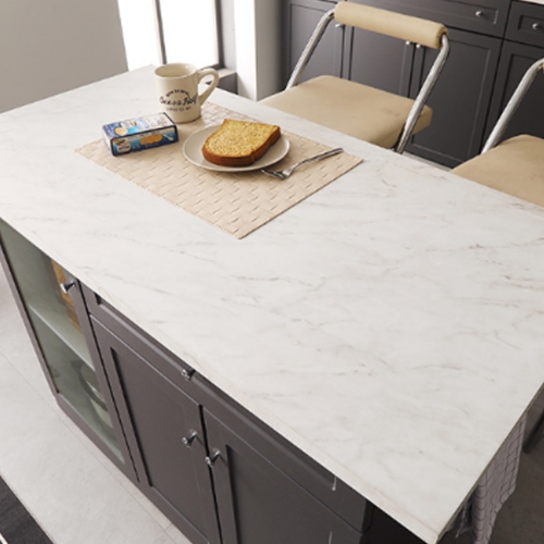 나무뜰 올리브 유리도어 아일랜드식탁 (의자별도)_이미지