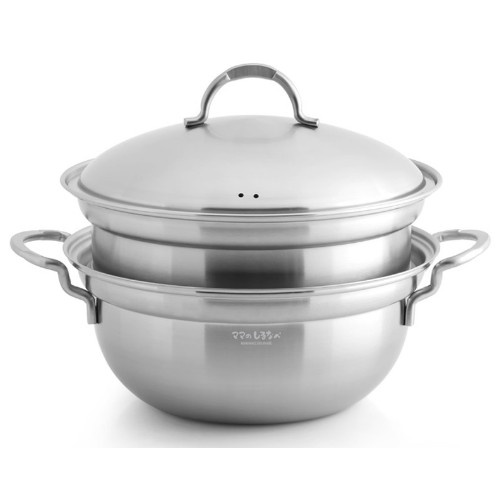 세신퀸센스 마마노 시루나베 IH인덕션 스텐 찜냄비 (24cm)_이미지