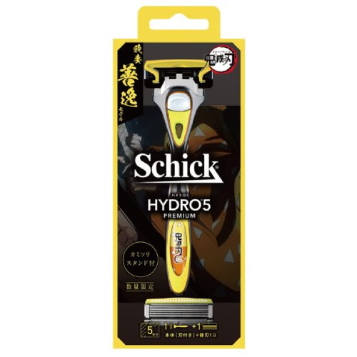 쉬크 하이드로5 프리미엄 한정판 귀멸의 칼날 아가츠마 젠이츠 + 면도날 (해외구매, 면도기1개+날1개)_이미지