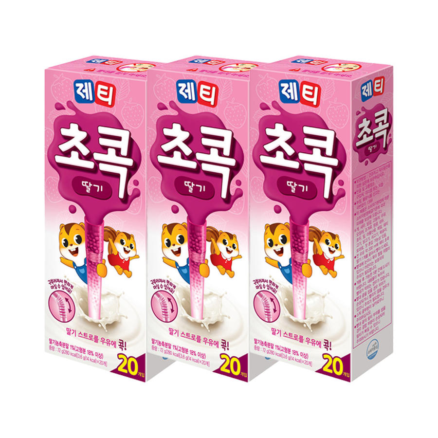동서식품 제티 초콕 딸기맛 3.6g 20개입_이미지