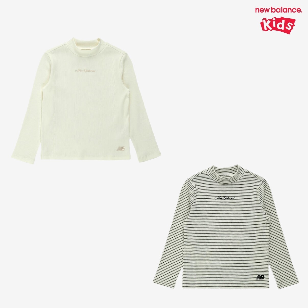 뉴발란스 뉴발란스키즈 반목 폴라 골지 티셔츠 (NK9BG4110G)