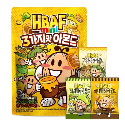 바프 미니 3가지맛 아몬드 15p 300g (1개)_이미지