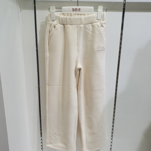 소이 와이드 골지 벨로아 본딩바지 24W1754_이미지