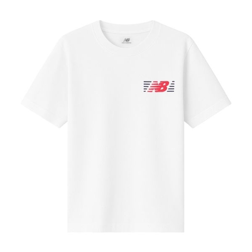 주니어 NB 라인즈 반팔티 화이트 MT6179