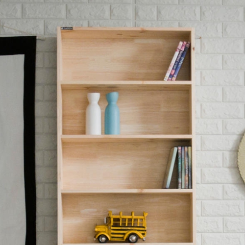 다오름 우형아빠 레드파인 원목 4단 DVD장