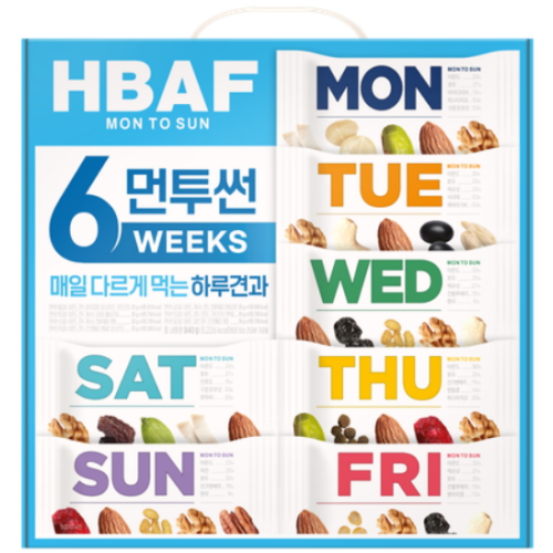 HBAF 먼투썬 하루견과 6주 840g