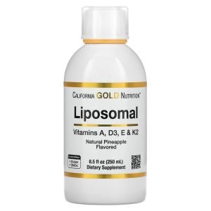캘리포니아골드뉴트리션 리포솜 비타민A + 비타민 D3, E & K2 250ml (1개)_이미지