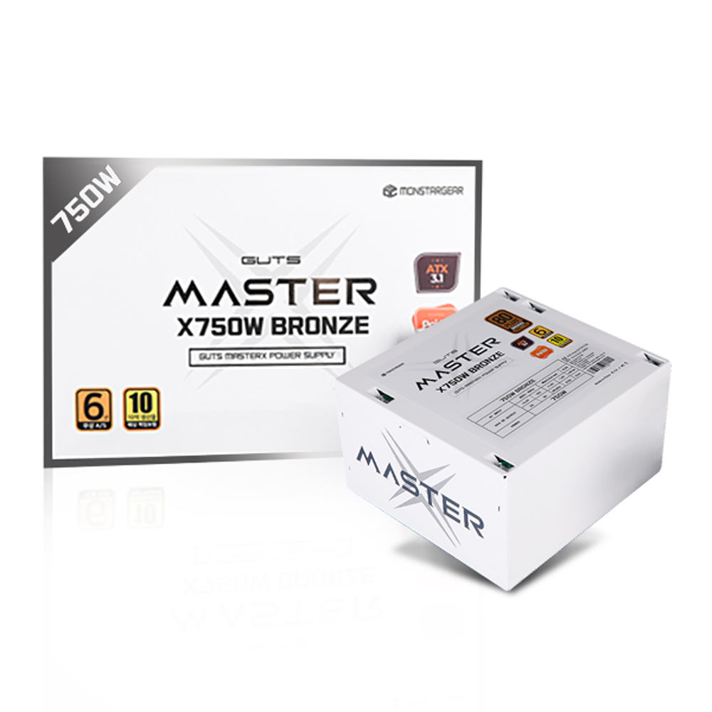 몬스타 가츠 MASTERX X750W 80PLUS브론즈 ATX3.1 화이트_이미지