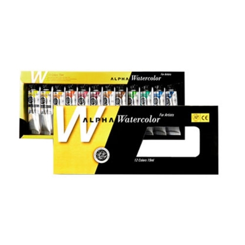 알파색채 알파 골드 수채화물감 15ml [12색]