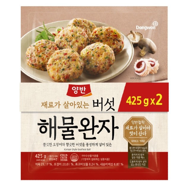 동원F&B 양반 버섯 해물완자 425g (4개)