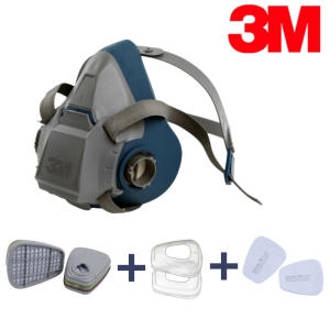3M 방독마스크 6502 페인트작업 풀세트 복합필터 도장 유기용제 방독면_이미지