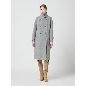 씨씨콜렉트 알파카 블렌드 하이넥 더블 롱코트_C254MSG178_이미지