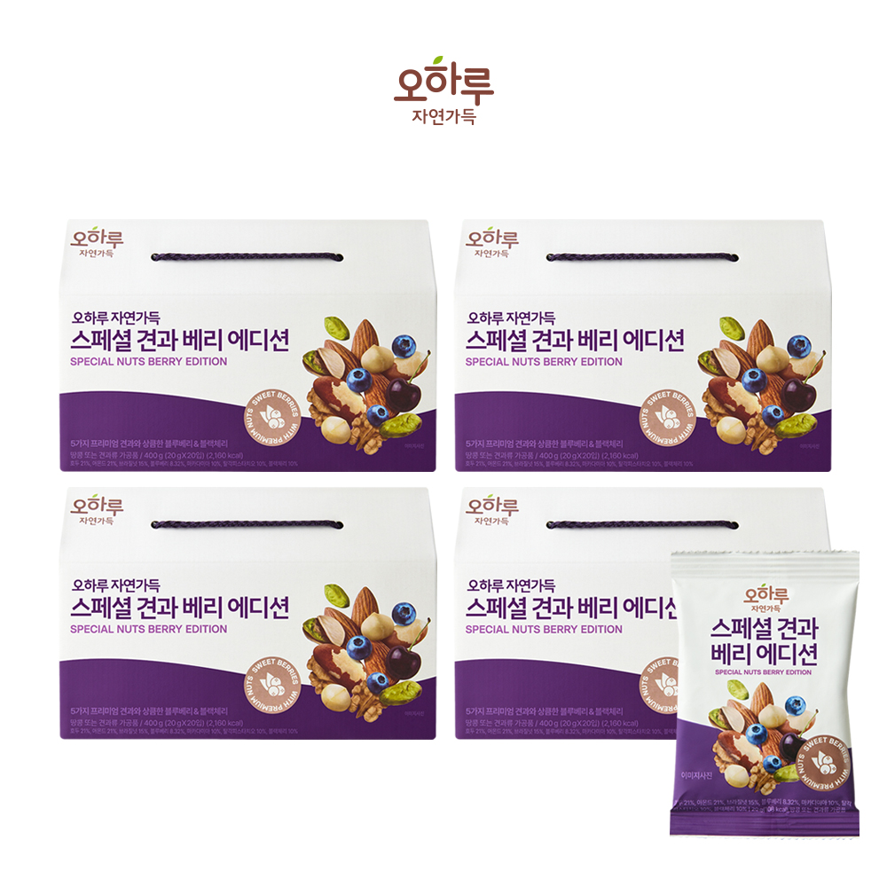 오하루자연가득 스페셜 견과 베리 에디션 20g 20개입 (4개)_이미지
