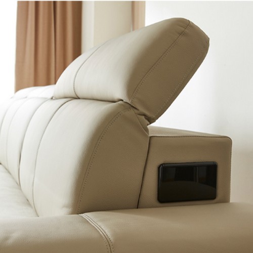 현대의료기 세디아 4인 천연 가죽 흙소파 MS (본적토)_이미지