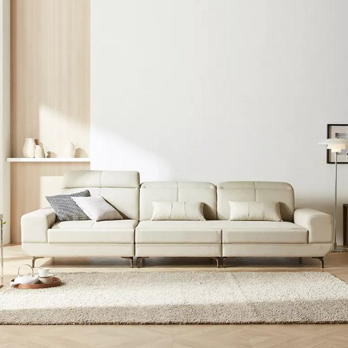 현대의료기 세디아 4인 천연 가죽 흙소파 MS (본적토)_이미지