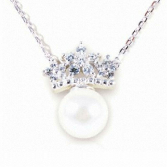 칼리아502 스톤티아라 펄실버목걸이