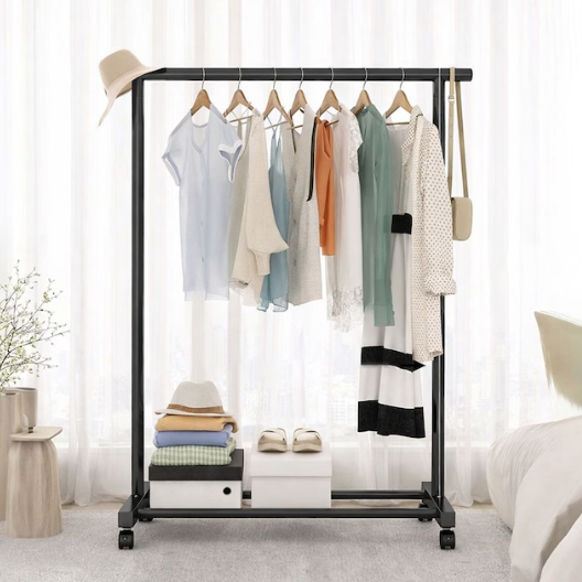 가구느낌 도도행거 1단 철제 스탠드 이동식 옷걸이 800