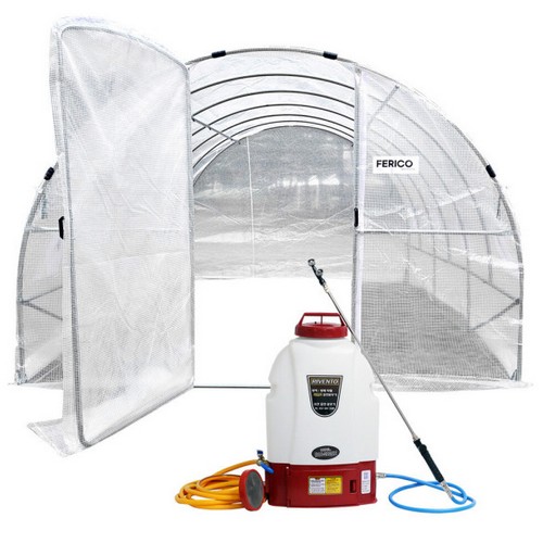페리코 조립식 도어형 비닐하우스 FPD-632AV + 리벤토 충전분무기 RVN-2020N