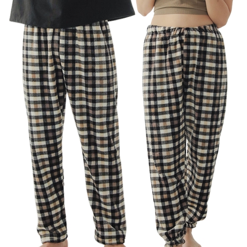 인조밍크 힐링체크 수면바지 2종