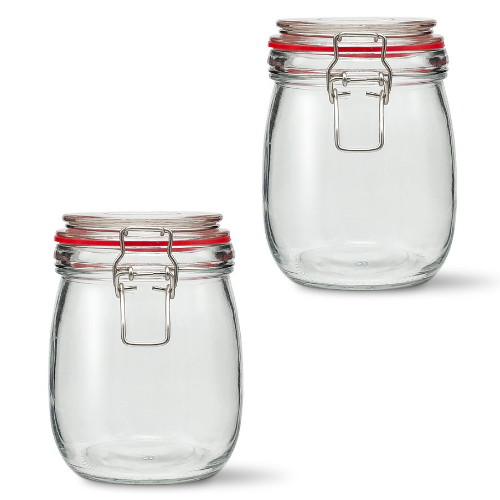 미르코리아 잼병 클립 메탈글라스자 700ml (2개)_이미지