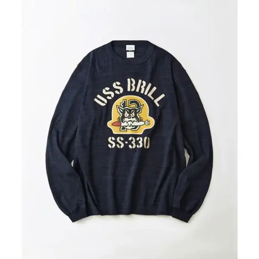 시리즈 아웃스탠딩 MIL LONG SLEEVE USS BRILL NAVY 440031_이미지